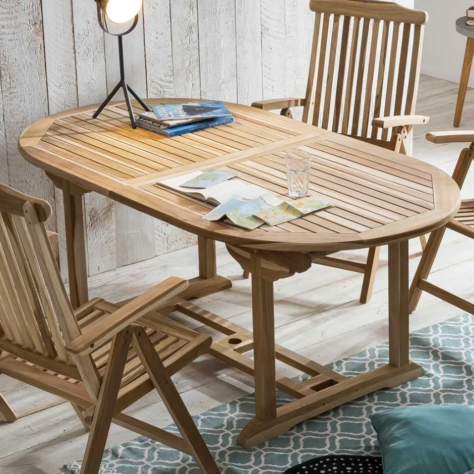 Gartentisch & Klappsessel aus Holz - Klahuma (fünfteilig)^Wohnen Clearance