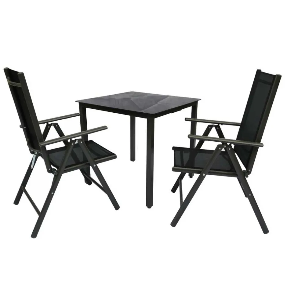 Wohnen Gartentisch & zwei Stühle Set - Neluna (dreiteilig)