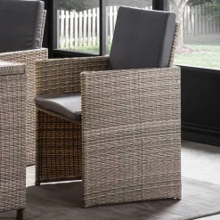 Wohnen Gartentisch Gruppe aus Polyrattan - Hongkong (fünfteilig)