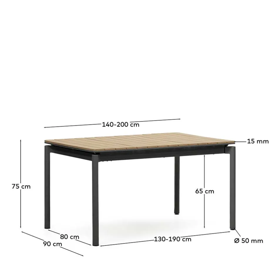 Gartentisch mit Schubladen Auszug - Barnetto^Wohnen New