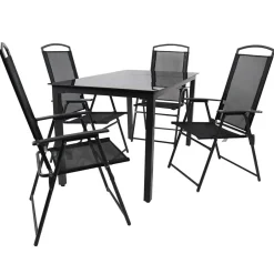 Gartentisch und Hochlehner Set - Kimbertas (fünfteilig)^Wohnen Discount