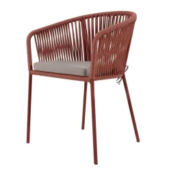 Geflecht Armlehnenstühle in Rotbraun - Udolpho (4er Set)^Wohnen New