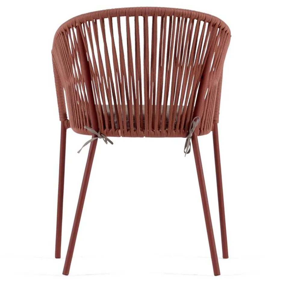 Geflecht Armlehnenstühle in Rotbraun - Udolpho (4er Set)^Wohnen New