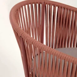 Geflecht Armlehnenstühle in Rotbraun - Udolpho (4er Set)^Wohnen New