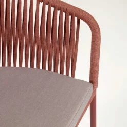 Geflecht Armlehnenstühle in Rotbraun - Udolpho (4er Set)^Wohnen New