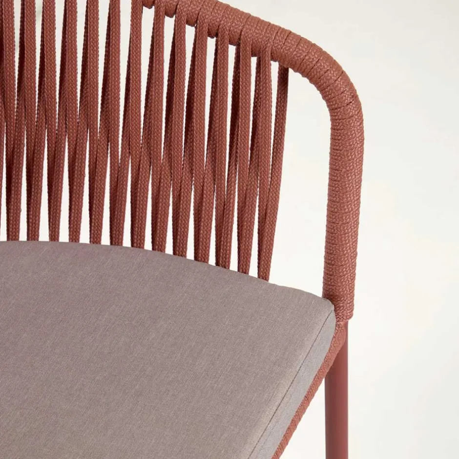 Geflecht Armlehnenstühle in Rotbraun - Udolpho (4er Set)^Wohnen New