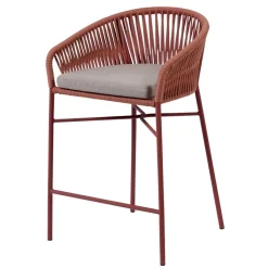 Geflecht Barstühle in Dunkelrot - Lejavra (4er Set)^Wohnen Sale