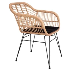 Wohnen Geflecht Stühle in Beige Rattan - Ambo (2er Set)