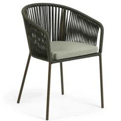 Geflecht Stühle in Dunkelgrün - Zenuvra (4er Set)^Wohnen Online