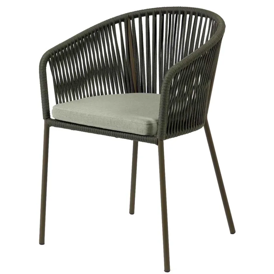 Geflecht Stühle in Dunkelgrün - Zenuvra (4er Set)^Wohnen Online