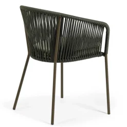 Geflecht Stühle in Dunkelgrün - Zenuvra (4er Set)^Wohnen Online