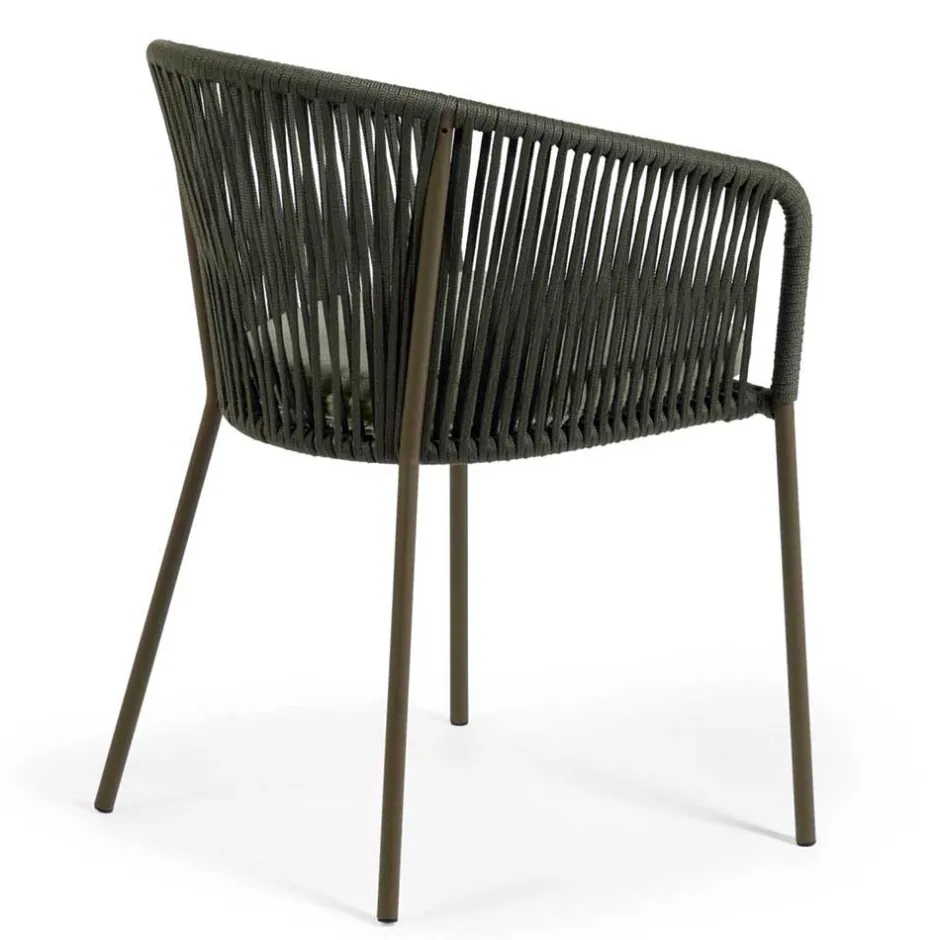 Geflecht Stühle in Dunkelgrün - Zenuvra (4er Set)^Wohnen Online