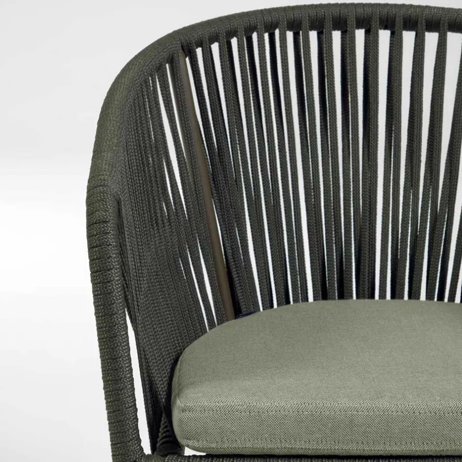 Geflecht Stühle in Dunkelgrün - Zenuvra (4er Set)^Wohnen Online