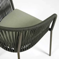 Geflecht Stühle in Dunkelgrün - Zenuvra (4er Set)^Wohnen Online