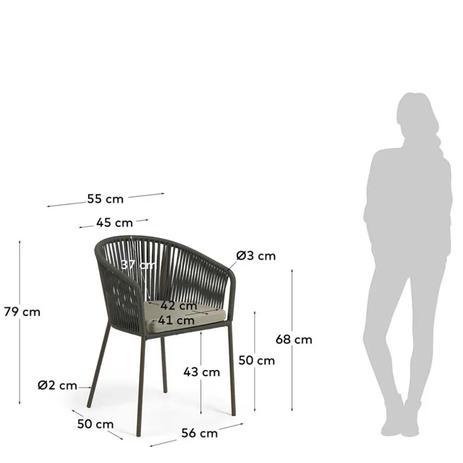 Geflecht Stühle in Dunkelgrün - Zenuvra (4er Set)^Wohnen Online