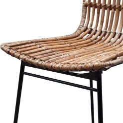 Wohnen Geflechtstuhl aus Rattan - Larcella (2er Set)