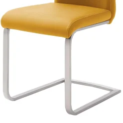 Gelbe Stühle für Esszimmer Carismata als Freischwinger (4er Set)^Wohnen