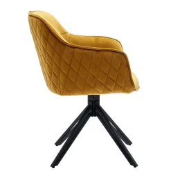 Wohnen Gelber Armlehnenstuhl mit Drehgestell - Bellatrix