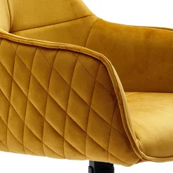 Wohnen Gelber Armlehnenstuhl mit Drehgestell - Bellatrix