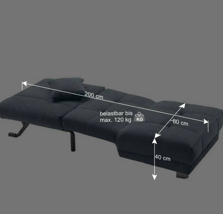 Wohnen Gelber Schlafsessel mit Flachgewebe Bezug - Babsy