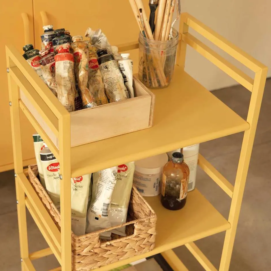 Gelber Servierwagen mit drei Etagen - Leviada^Wohnen Online