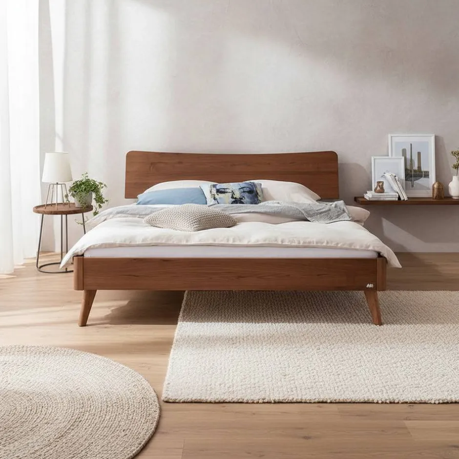 Wohnen Geöltes Bett in Braun Nussbaumholz - Rovigo