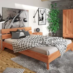 Geöltes Massivholzbett in 8 Größen - Junola^Wohnen Outlet