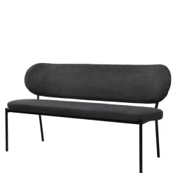 Gepolsterte Esstischbank in Dunkelgrau - Julisk^Wohnen