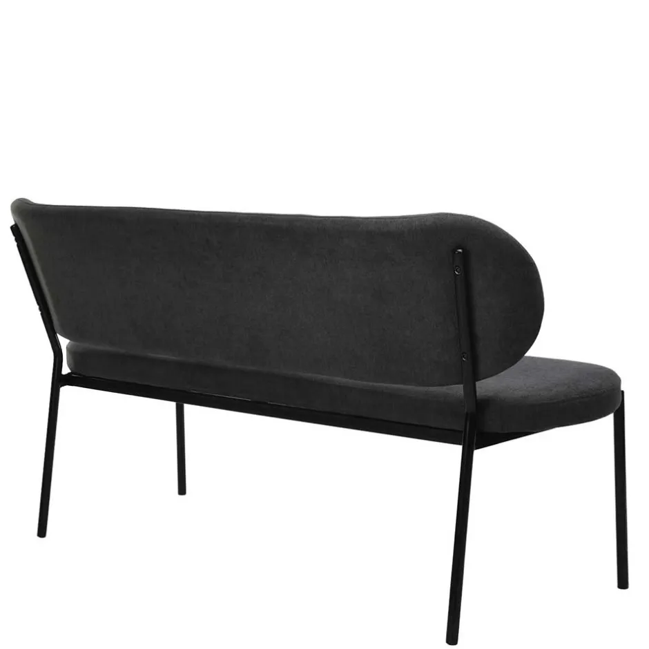 Gepolsterte Esstischbank in Dunkelgrau - Julisk^Wohnen