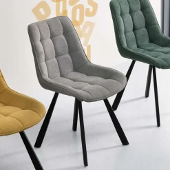 Gepolsterte Esszimmerstühle in Hellgrau - Infinando (4er Set)^Wohnen Sale