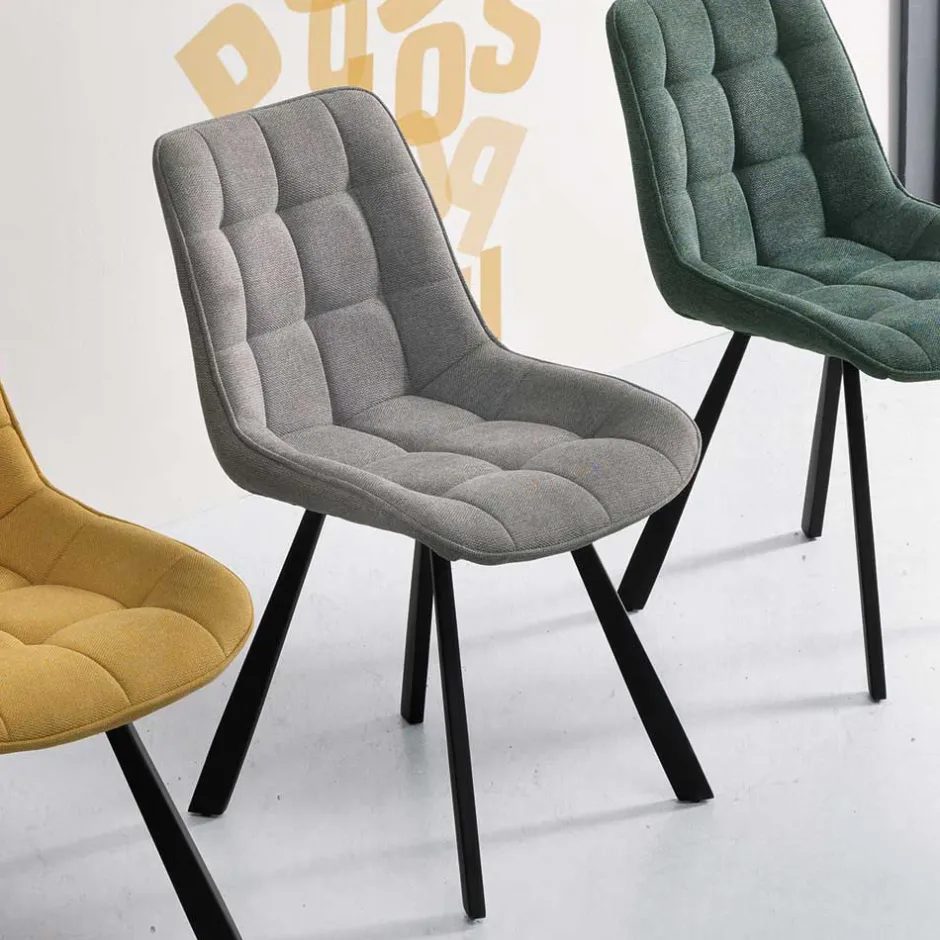 Gepolsterte Esszimmerstühle in Hellgrau - Infinando (4er Set)^Wohnen Sale