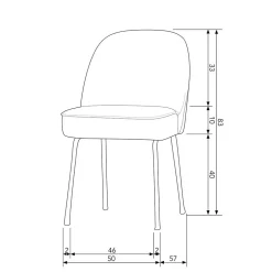 Gepolsterte Samtstühle in Rost Braun - Licasia (2er Set)^Wohnen