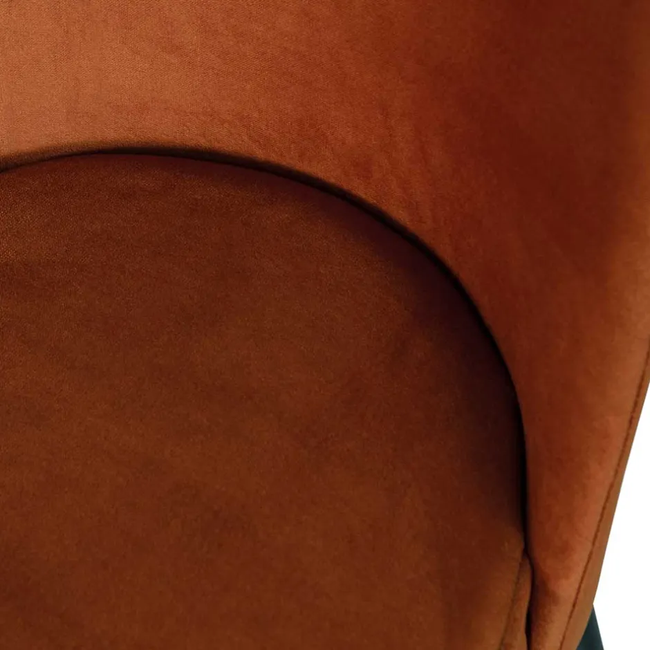 Gepolsterte Samtstühle in Rost Braun - Licasia (2er Set)^Wohnen