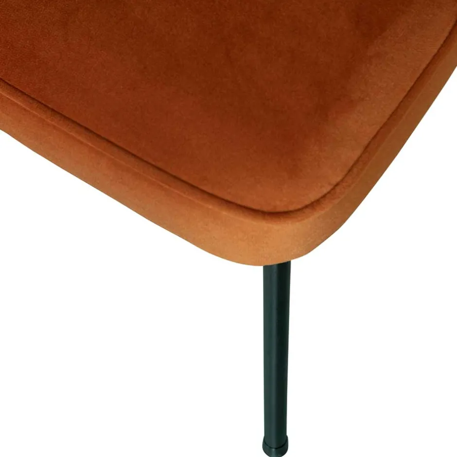 Gepolsterte Samtstühle in Rost Braun - Licasia (2er Set)^Wohnen