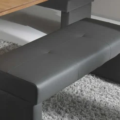 Wohnen Gepolsterte Sitzbank Sascia in Grau