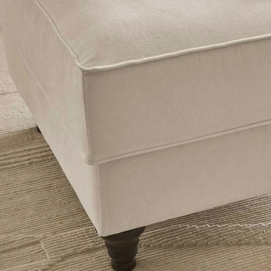 Gepolsterter Hocker im Vintage Landhaus Look - Merandes^Wohnen