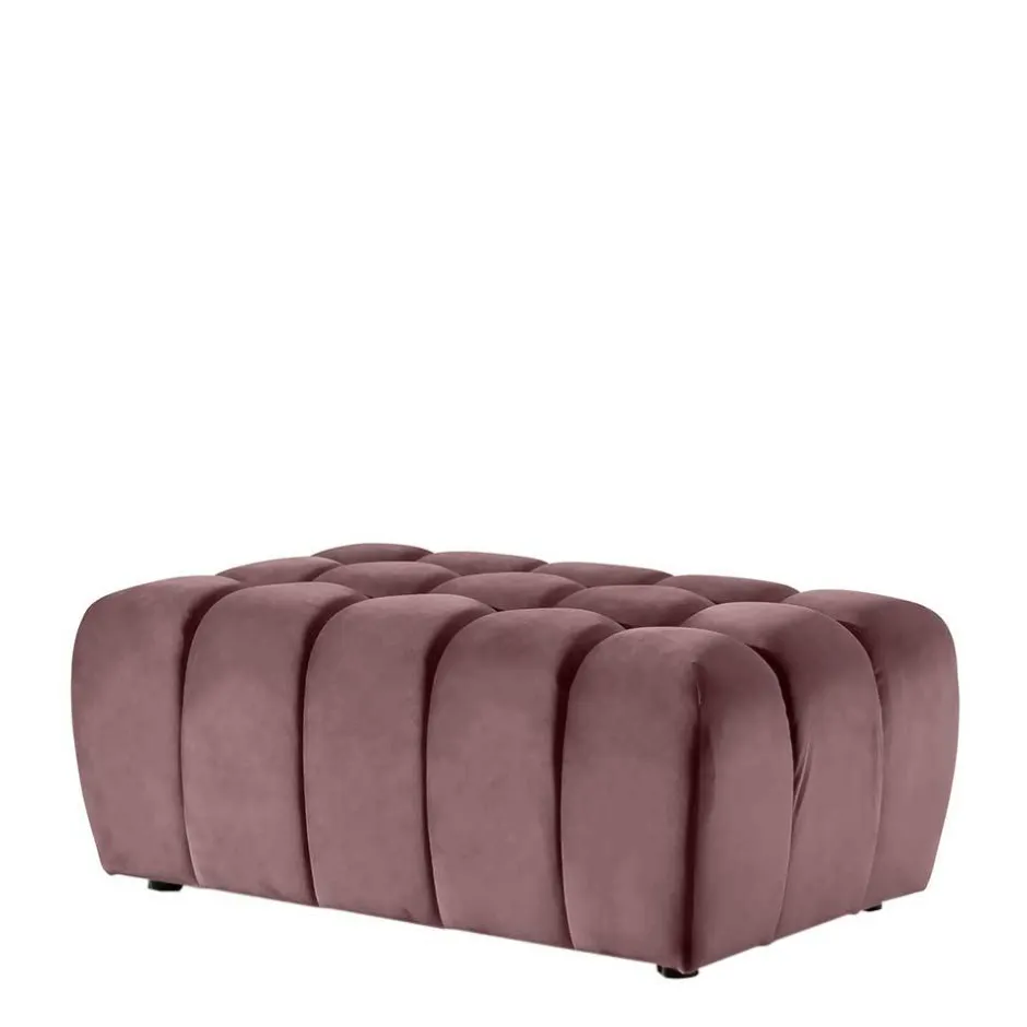 Wohnen Gepolsterter Hocker in Altrosa - Kanellaz