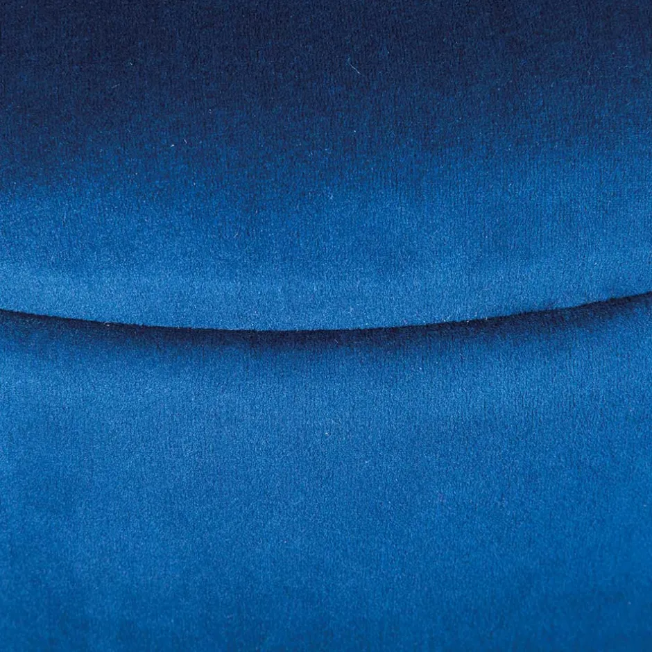 Wohnen Gepolsterter Hocker in Blau & Gold - Chasmarin