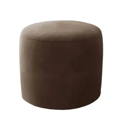 Gepolsterter Sitzhocker in Hellbraun Samt - Cambita^Wohnen Hot