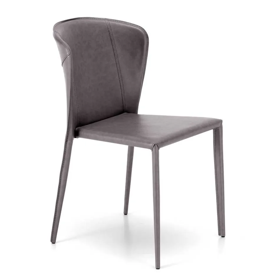 Gepolsterter Stuhl in Dunkelgrau - Baika (2er Set)^Wohnen Online