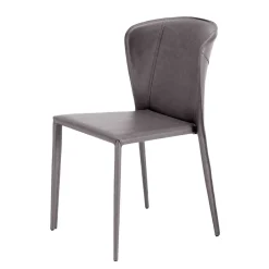 Gepolsterter Stuhl in Dunkelgrau - Baika (2er Set)^Wohnen Online