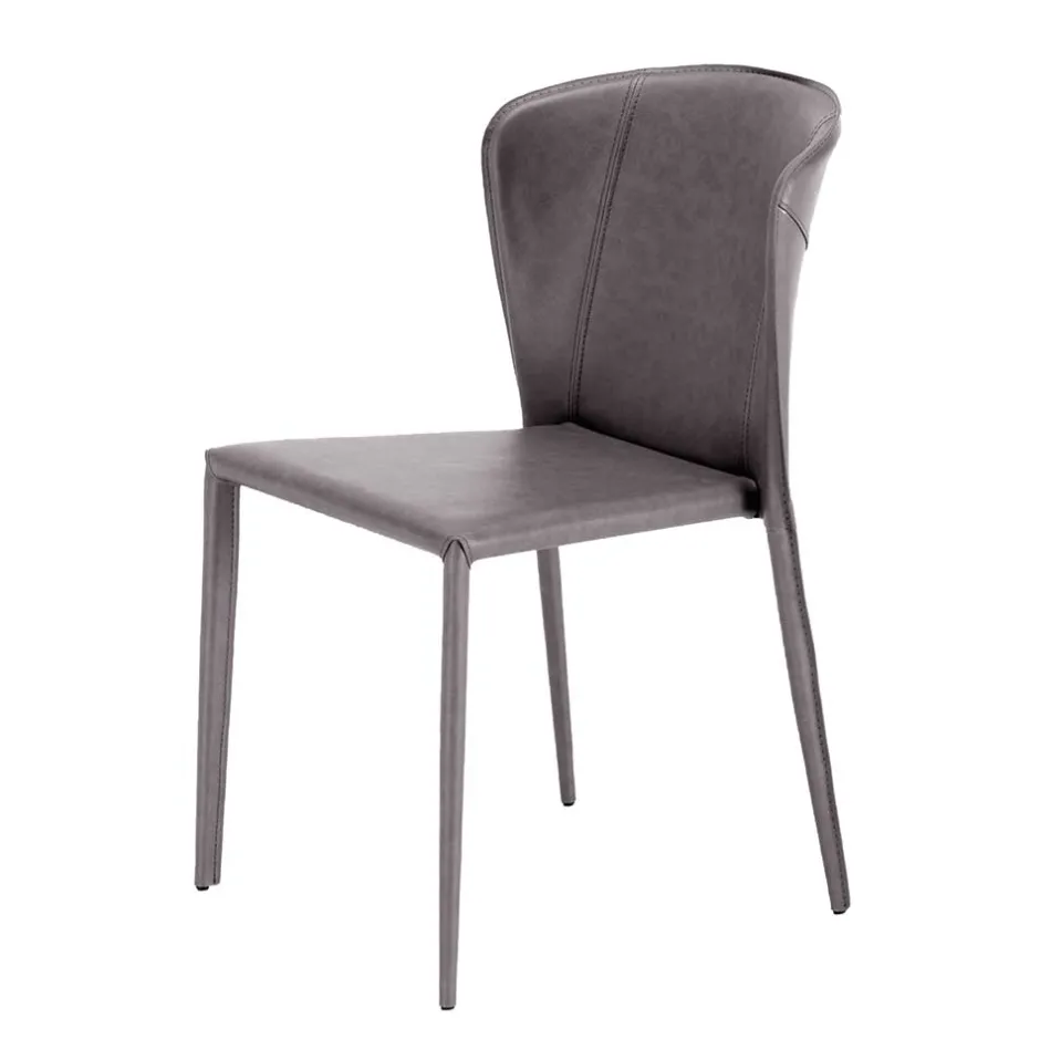 Gepolsterter Stuhl in Dunkelgrau - Baika (2er Set)^Wohnen Online