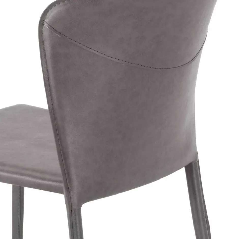 Gepolsterter Stuhl in Dunkelgrau - Baika (2er Set)^Wohnen Online