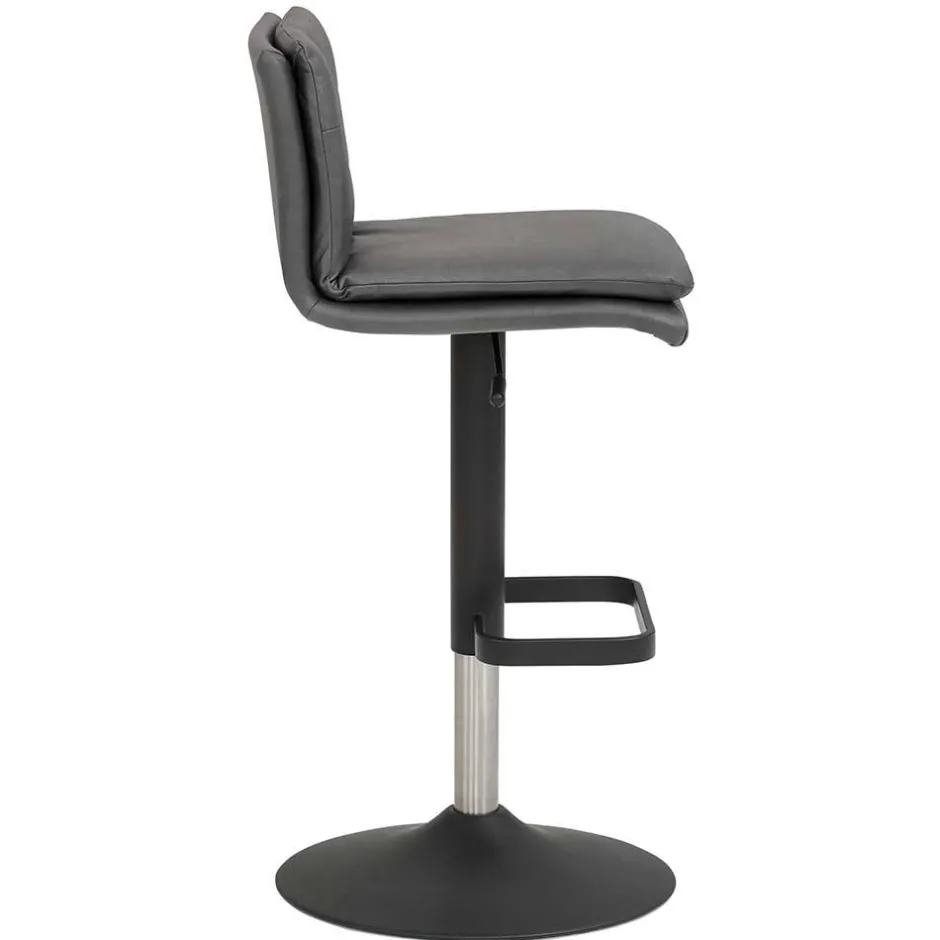 Wohnen Gepolsterter Tresenstuhl in Dunkelgrau - Teromaso