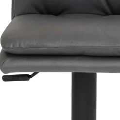 Wohnen Gepolsterter Tresenstuhl in Dunkelgrau - Teromaso