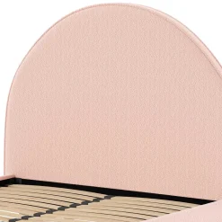 Gepolstertes Bett mit Boucle Bezug in Rosa - Skylab^Wohnen Hot