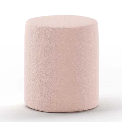 Gepolstertes Bett mit Boucle Bezug in Rosa - Skylab^Wohnen Hot