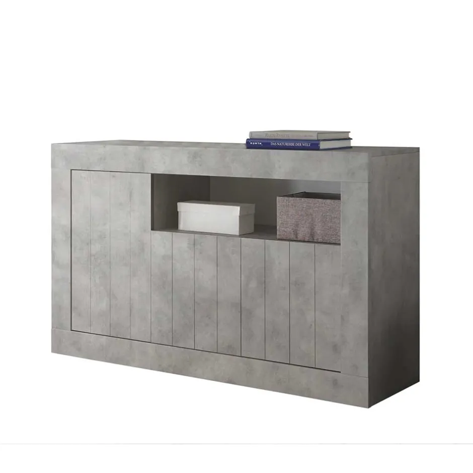 Geradlinige Kommode in Beton Nachbildung - Korlin^Wohnen Sale