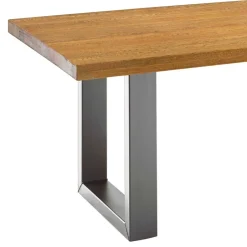 Geradliniger Esstisch in Honig & Silber - Chapan^Wohnen Clearance