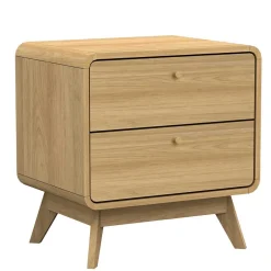 Gerundete Nachtkommode in Eiche Optik - Irons^Wohnen Sale